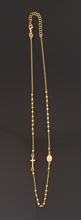 Lant tip " Rozariu "  din argint 925  ,  placat cu aur  de 14 kt ,Sonis Silver [2]