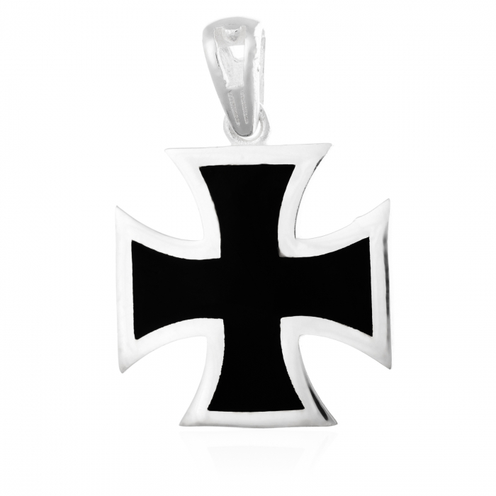 Cruce din argint 925, Culoare: negru, Material: argint 925 rodiat, Greutate: 2.4 gr, Cod:729#9T50 [1]
