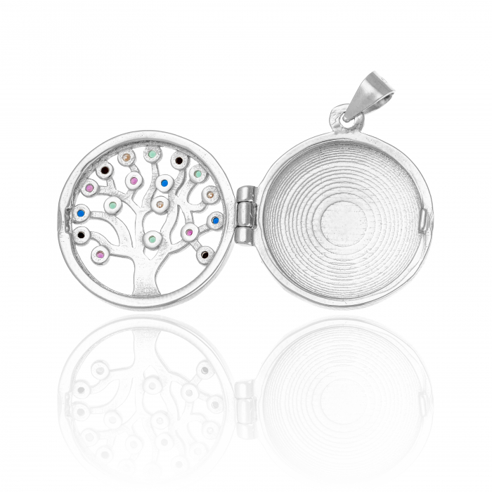 Pandantiv din argint 925 rodiat   , Piatra : cubic zirconia , Culoare : multicolor , [2]