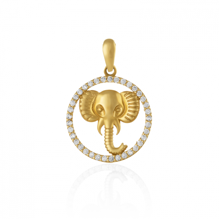 Pandantiv din aur 585/ 14 kt, Piatra: cubic zirconia, Culoare: transparenta [1]