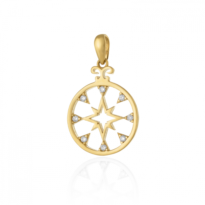Pandantiv din aur 585/ 14 kt, Piatra: cubic zirconia, Culoare: transparenta [1]
