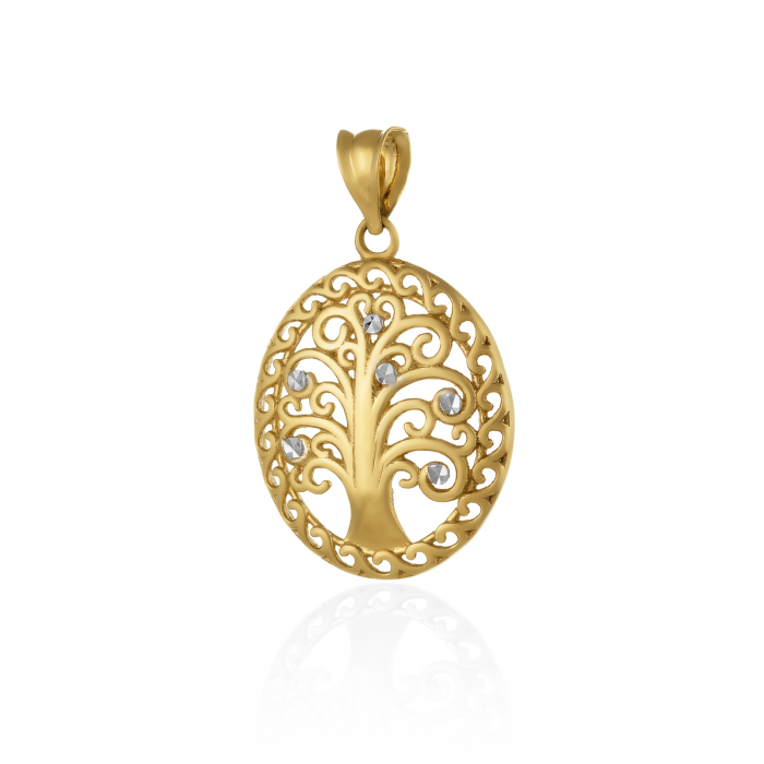Pandantiv din aur 585/ 14 kt, Piatra: cubic zirconia, Culoare: transparenta [1]