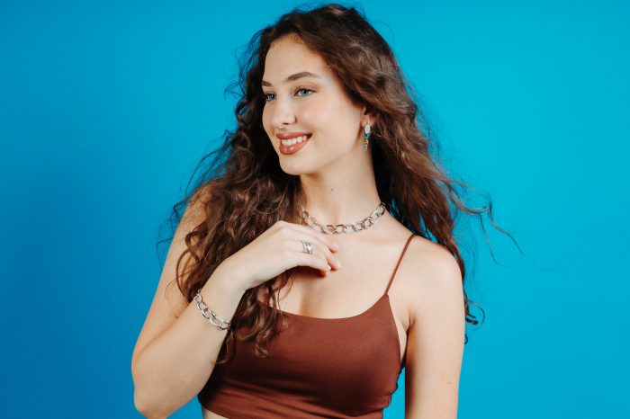 Set din argint 925 ( colier + bratara ) rodiat , Piatra : cubic zirconia , Culoare : transparenta  , Sonis Silver [3]