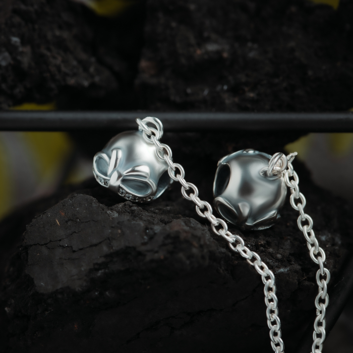 Talisman de siguranta/ spatiere din argint 925 rodiat, Piatra: zirconia fatetata,Culoare : transparent, Sonis Silver [2]