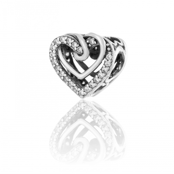 Talisman pentru bratara din argint 925 rodiat, Piatra: cubic zirconia, Culoare: transparenta, Sonis Silver [1]