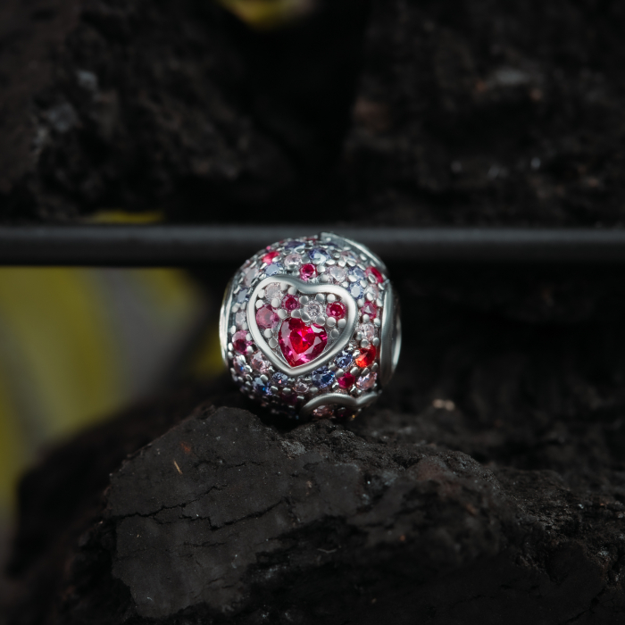 Talisman pentru bratara din argint 925 rodiat, Piatra: zirconia fatetata si cubic zirconia, Culoare: multicolor, Sonis Silver [2]