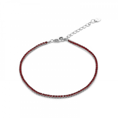 Produse - Bratara tip '' Tennis '' din argint 925 rodiat, Piatra:  cubic zirconia , Culoare: rosu, Sonis Silver