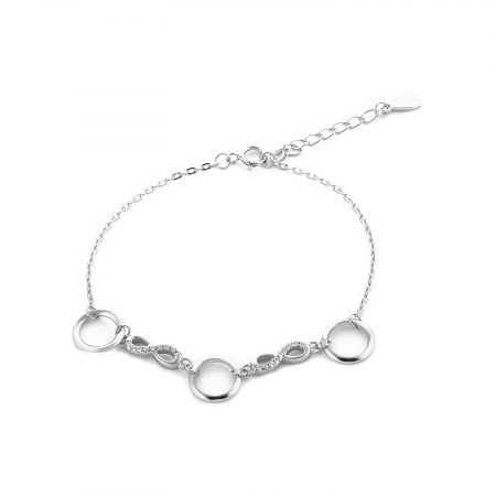 Produse - Bratara din argint 925 rodiat , Piatra : cubic zirconia , Culoare : transparenta, Sonis Silver