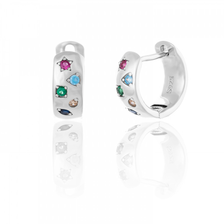 Produse - Cercei din argint 925 rodiat, Piatra: zirconia fatetata , Culoare: multicolor, Sonis Silver