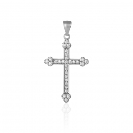 PANDANTIVE TIP CRUCE - Pandantiv tip " Cruce " din argint  925 rodiat, Piatra: cubic zirconia, Culoare: transparenta,  Sonis Silver