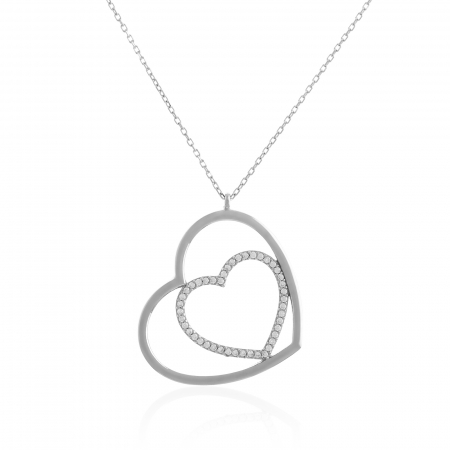 Produse - Lant din argint 925 rodiat, Piatra: cubic zirconia, Culoare: transparenta, Sonis Silver