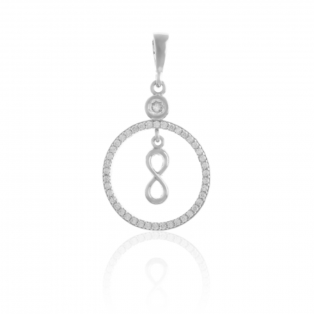 Produse - Pandantiv din argint 925 rodiat, Piatra: zirconia fatetata si cubic zirconia, Culoare: transparenta, Sonis Silver