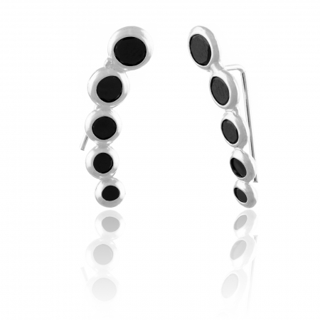 Cercei lungi - Cercei din argint 925,  Piatra: zirconia fatetata, Culoare: negru, Sonis Silver