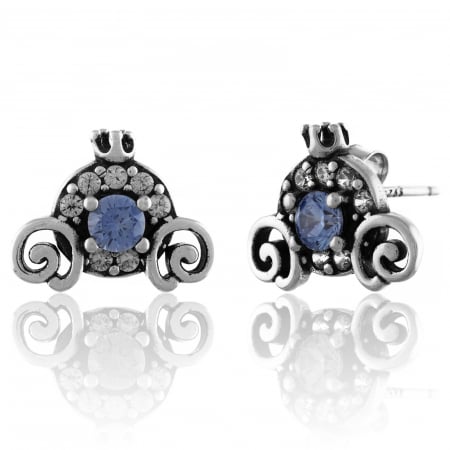 Produse - Cercei din argint 925, Tip inchidere: surub, Piatra: zirconia fatetata si cubic zirconia, Culoare: albastru si transparent, Sonis Silver