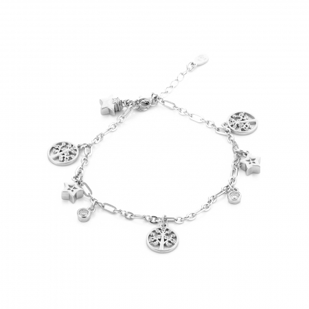 Bratara din argint 925, Piatra: zirconia fatetata si cubic zirconia, Culoare  : transparenta , Sonis Silver [0]
