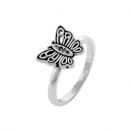 Produse - Inel din argint 925 rodiat, Piatra: cubic zirconia, Culoare: transparenta, Sonis Silver