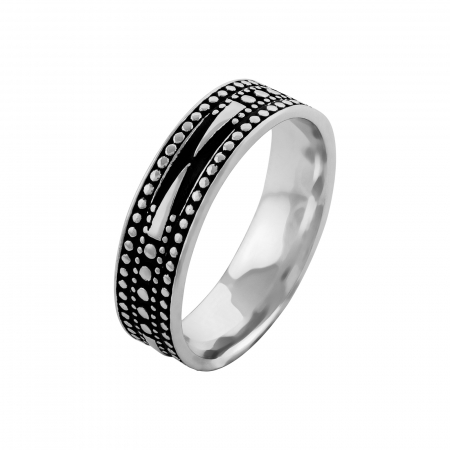 Verighete unisex - Inel tip " Verigheta "  din argint 925 rodiat, Piatra: email, Culoare: negru,
