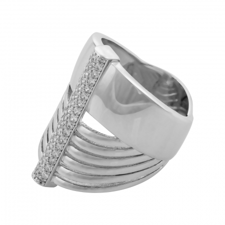 Inele de dama - Inel din argint 925 rodiat, Piatra: cubic zirco, Culoare: transparenta, Sonis Silver