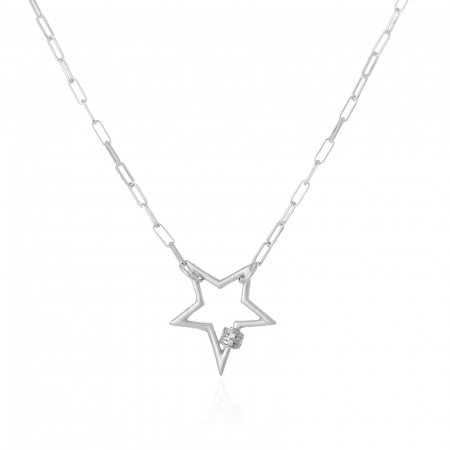 Produse - Lant din argint 925 rodiat, Piatra: cubic zirconia, Culoare: transparenta, Sonis Silver