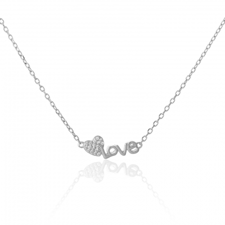 LANTURI CU PANDANTIV - Lant din argint 925 rodiat, Piatra: cubic zirconia, Culoare: transparenta, Sonis Silver