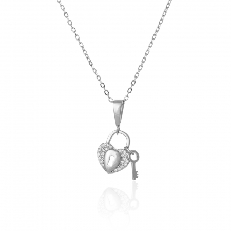 Produse - Lant din argint 925 rodiat, Piatra: cubic zirconia, Culoare: transparent, Sonis Silver