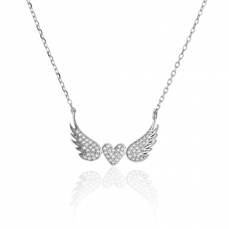 LANTURI CU PANDANTIV - Lant din argint 925 rodiat, Piatra: cubic zirconia, Culoare: transparent, Sonis Silver