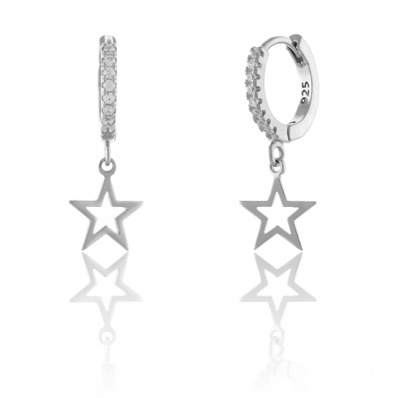 Cercei lungi - Cercei din argint 925 rodiat, Piatra: cubic zirconia,Culoare :transparenta ,Sonis Silver
