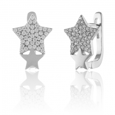 Cercei clasici - Cercei din argint 925, Piatra: cubic zirconia,Culoare : transparenta , Sonis Silver