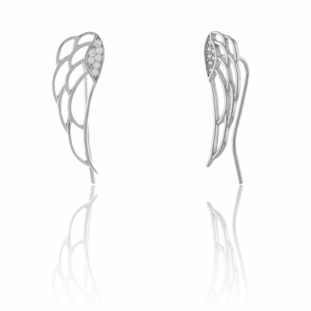 Cercei clasici - Cercei din argint 925, Tip inchidere: carlig african, Piatra: cubic zirconia, Culoare: transparenta, Sonis Silver