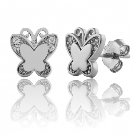 CERCEI - Cercei din argint 925 rodiat , Piatra: cubic zirconia, Culoare : transparenta ,  Sonis Silver