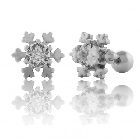 CERCEI - Cercei din argint 925, Tip inchidere: cu filet, Piatra: zirconia fatetata si cubic zirconia, Culoare: transparenta, Sonis Silver