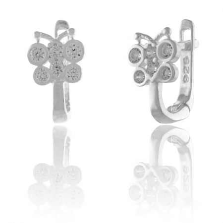 Cercei - COPII - Cercei din argint 925, Piatra: zirconia fatetata si cubic zirconia,Culoare : transparenta  ,Sonis Silver