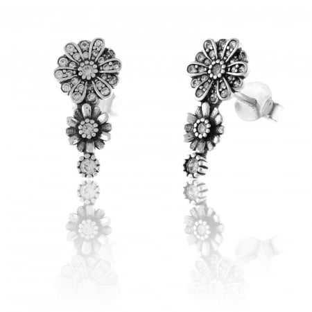 CERCEI - Cercei din argint 925, Piatra: cubic zirconia, Culoare : roz ,
