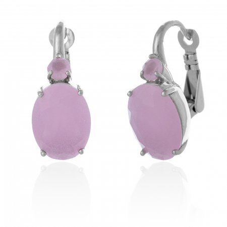 Cercei clasici - Cercei din argint 925, Piatra: quart roz, Culoare: roz, Sonis Silver