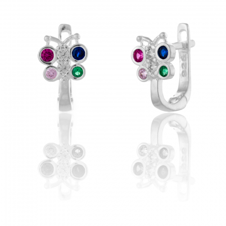 Cercei - COPII - Cercei din argint 925, Piatra : cubic zirconia , Culoare :   multicolor , Sonis Silver