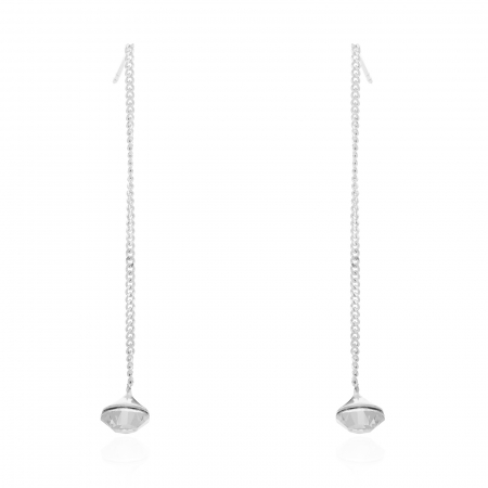 Cercei lungi - Cercei din argint 925, Piatra: cristal ,  Culoare: transparenta, Sonis Silver