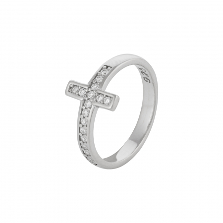 Inele de dama - Inel din argint 925 rodiat, Piatra: cubic zirconia, Culoare: transparenta, Sonis Silver