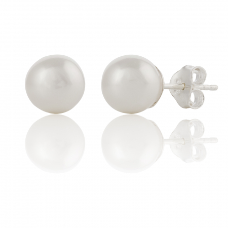 Produse - Cercei din argint 925 rodiat ,Piatra : Perla de laborator ,Culoare : alb, Sonis Silver
