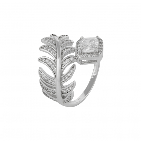 Inele de dama - Inel din argint 925 rodiat, Piatra:  zirconia fatetata si cubic zirconia, Culoare: transparenta, Sonis Silver