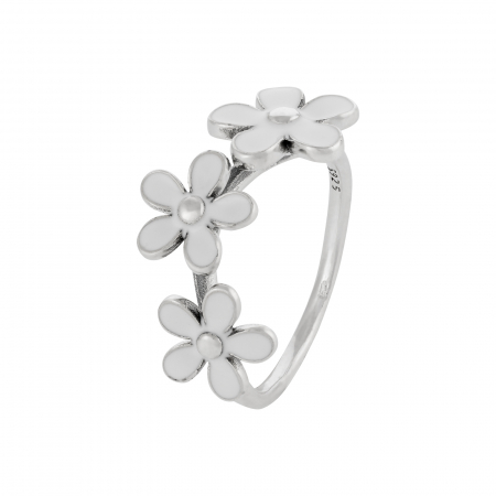 Inele de dama - Inel din argint 925 rodiat, Piatra: email, Culoare: alb, Sonis Silver