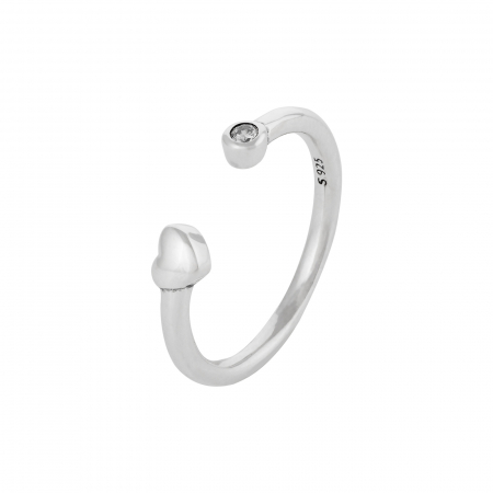 Inele de dama - Inel din argint 925 rodiat , Piatra: cubic zirconia, Culoare: transparenta, Sonis Silver