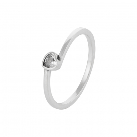 Inele de dama - Inel din argint 925 rodiat, Piatra: zirconia fatetata, Culoare: transparenta ,Sonis Silver