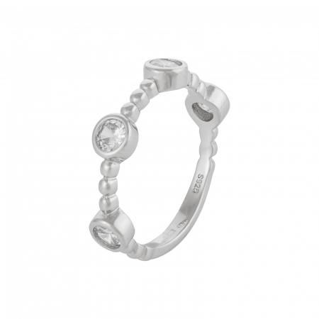 Inele de dama - Inel din argint 925 rodiat, Piatra: zirconia fatetata,  Culoare: transparenta, Sonis Silver