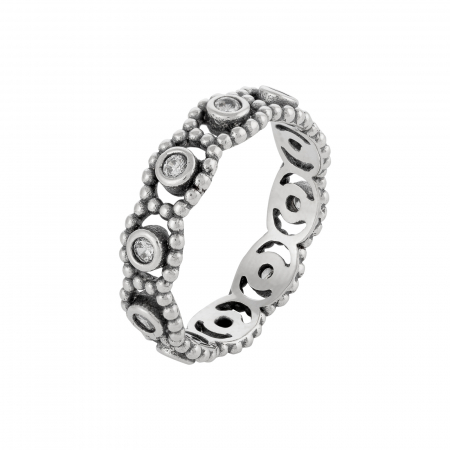 Inele de dama - Inel din argint 925 vintage, Piatra: zirconia fatetata, Culoare: transparent,  Sonis Silver