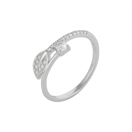 Inele de dama - Inel din argint 925 rodiat , Piatra: zironia fatetata  si cubic zirconia, Culoare: transparenta, Sonis Silver