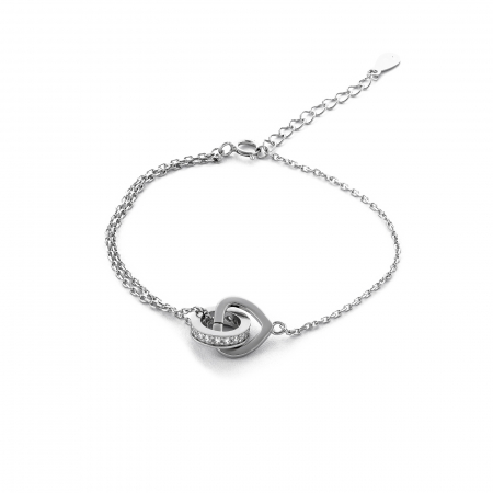 Produse - Bratara din argint 925 rodiat, Piatra: cubic zirconia, Culoare: transparenta, Sonis Silver
