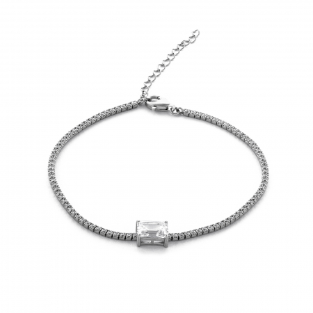 Bratari din argint cu piatra - Bratara din argint 925 rodiat, Piatra: zirconia fatetata si cubic zirconia, Sonis Silver
