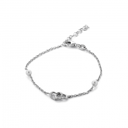 Produse - Bratara din argint 925 rodiat, Piatra : perla de laborator, Culoare : alb , Sonis Silver