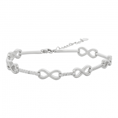 Bratara din argint 925 rodiat, Piatra: cubic zirconia, Culoare: transparent, Sonis Silver [0]