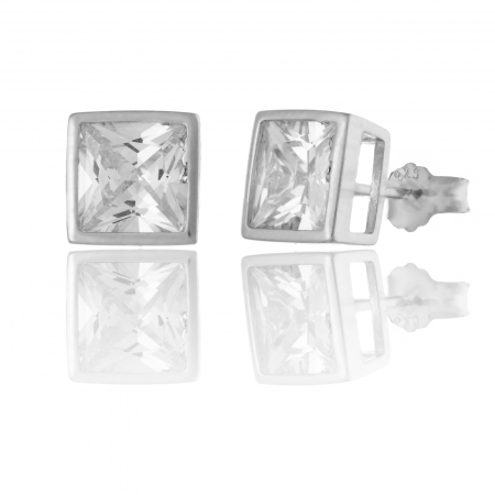 CERCEI - Cercei din argint 925, Piatra: zirconia fatetata, Culoare: transparenta , Sonis Silver